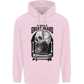 Great Beard Comes Great Responsibility Skull Mens 80% Cotton Hoodie Light Pink