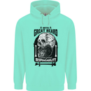 Great Beard Comes Great Responsibility Skull Mens 80% Cotton Hoodie Peppermint