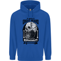 Great Beard Comes Great Responsibility Skull Mens 80% Cotton Hoodie Royal Blue