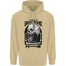 Great Beard Comes Great Responsibility Skull Mens 80% Cotton Hoodie Sand