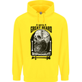 Great Beard Comes Great Responsibility Skull Mens 80% Cotton Hoodie Yellow