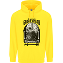 Great Beard Comes Great Responsibility Skull Mens 80% Cotton Hoodie Yellow