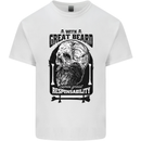 Great Beard Comes Great Responsibility Skull Mens Cotton T-Shirt Tee Top White