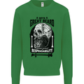 Great Beard Comes Great Responsibility Skull Mens Sweatshirt Jumper Irish Green