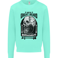 Great Beard Comes Great Responsibility Skull Mens Sweatshirt Jumper Peppermint