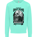 Great Beard Comes Great Responsibility Skull Mens Sweatshirt Jumper Peppermint