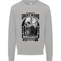 Great Beard Comes Great Responsibility Skull Mens Sweatshirt Jumper Sports Grey
