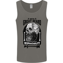Great Beard Comes Great Responsibility Skull Mens Vest Tank Top Charcoal