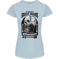 Great Beard Comes Great Responsibility Skull Womens Petite Cut T-Shirt Light Blue
