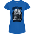 Great Beard Comes Great Responsibility Skull Womens Petite Cut T-Shirt Royal Blue