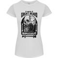 Great Beard Comes Great Responsibility Skull Womens Petite Cut T-Shirt White