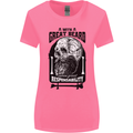 Great Beard Comes Great Responsibility Skull Womens Wider Cut T-Shirt Azalea