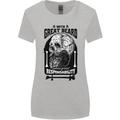 Great Beard Comes Great Responsibility Skull Womens Wider Cut T-Shirt Sports Grey