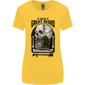 Great Beard Comes Great Responsibility Skull Womens Wider Cut T-Shirt Yellow