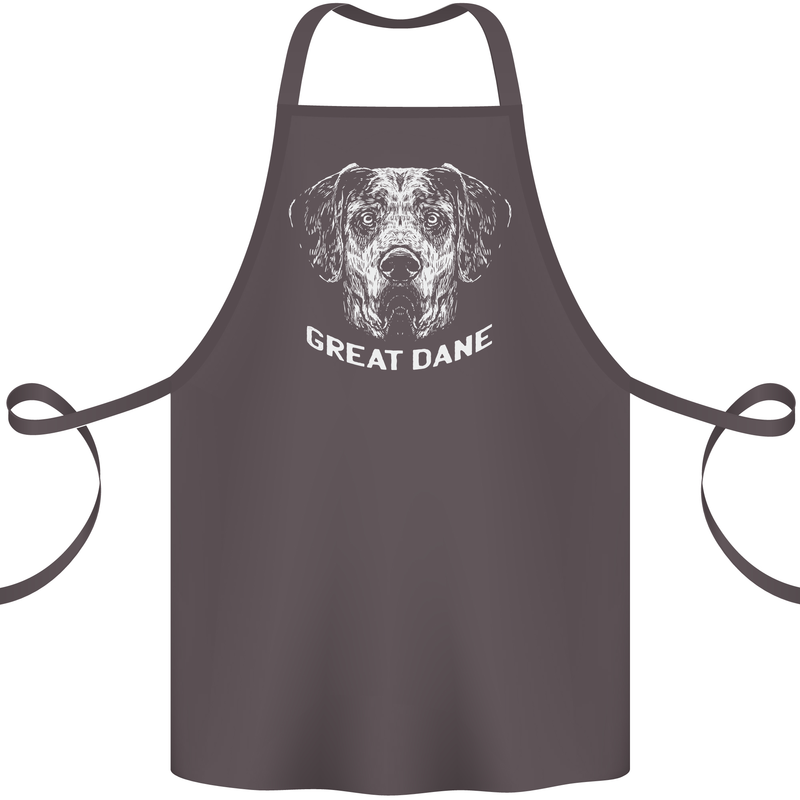 Great Dane Dog Cotton Apron 100% Organic Dark Grey