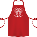 Great Dane Dog Cotton Apron 100% Organic Red
