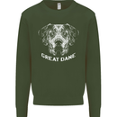 Great Dane Dog Kids Sweatshirt Jumper Forest Green