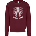 Great Dane Dog Kids Sweatshirt Jumper Maroon