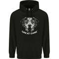 Great Dane Dog Mens 80% Cotton Hoodie Black