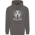 Great Dane Dog Mens 80% Cotton Hoodie Charcoal
