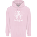 Great Dane Dog Mens 80% Cotton Hoodie Light Pink