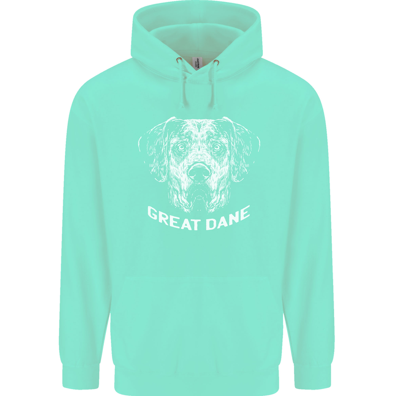 Great Dane Dog Mens 80% Cotton Hoodie Peppermint