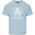 Great Dane Dog Mens Cotton T-Shirt Tee Top Light Blue