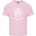 Great Dane Dog Mens Cotton T-Shirt Tee Top Light Pink