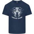 Great Dane Dog Mens Cotton T-Shirt Tee Top Navy Blue