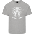 Great Dane Dog Mens Cotton T-Shirt Tee Top Sports Grey