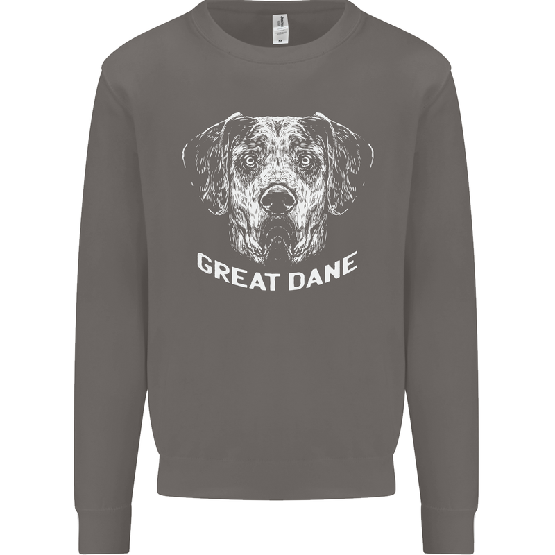 Great Dane Dog Mens Sweatshirt Jumper Charcoal