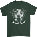 Great Dane Dog Mens T-Shirt 100% Cotton Forest Green