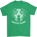 Great Dane Dog Mens T-Shirt 100% Cotton Irish Green
