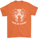 Great Dane Dog Mens T-Shirt 100% Cotton Orange