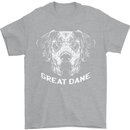 Great Dane Dog Mens T-Shirt 100% Cotton Sports Grey