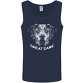 Great Dane Dog Mens Vest Tank Top Navy Blue