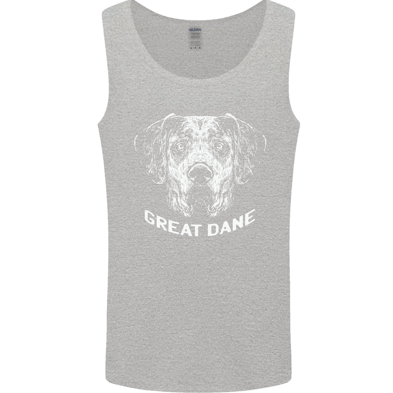 Great Dane Dog Mens Vest Tank Top Sports Grey