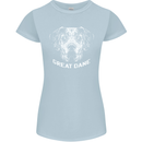 Great Dane Dog Womens Petite Cut T-Shirt Light Blue