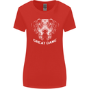 Great Dane Dog Womens Wider Cut T-Shirt Red