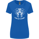 Great Dane Dog Womens Wider Cut T-Shirt Royal Blue
