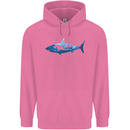 Great White Shark Scuba Diver Diving Childrens Kids Hoodie Azalea