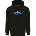 Great White Shark Scuba Diver Diving Childrens Kids Hoodie Black