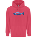 Great White Shark Scuba Diver Diving Childrens Kids Hoodie Heliconia