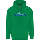 Great White Shark Scuba Diver Diving Childrens Kids Hoodie Irish Green