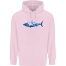 Great White Shark Scuba Diver Diving Childrens Kids Hoodie Light Pink