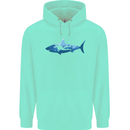 Great White Shark Scuba Diver Diving Childrens Kids Hoodie Peppermint