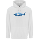 Great White Shark Scuba Diver Diving Childrens Kids Hoodie White