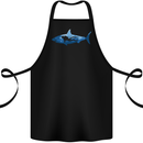 Great White Shark Scuba Diver Diving Cotton Apron 100% Organic Black