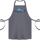 Great White Shark Scuba Diver Diving Cotton Apron 100% Organic Steel