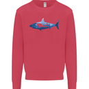 Great White Shark Scuba Diver Diving Kids Sweatshirt Jumper Heliconia